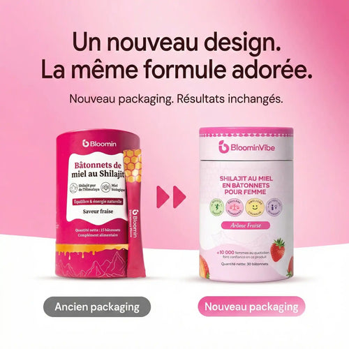 BloominVibe - Sticks de Miel Vitalité & Bien-Être Intime